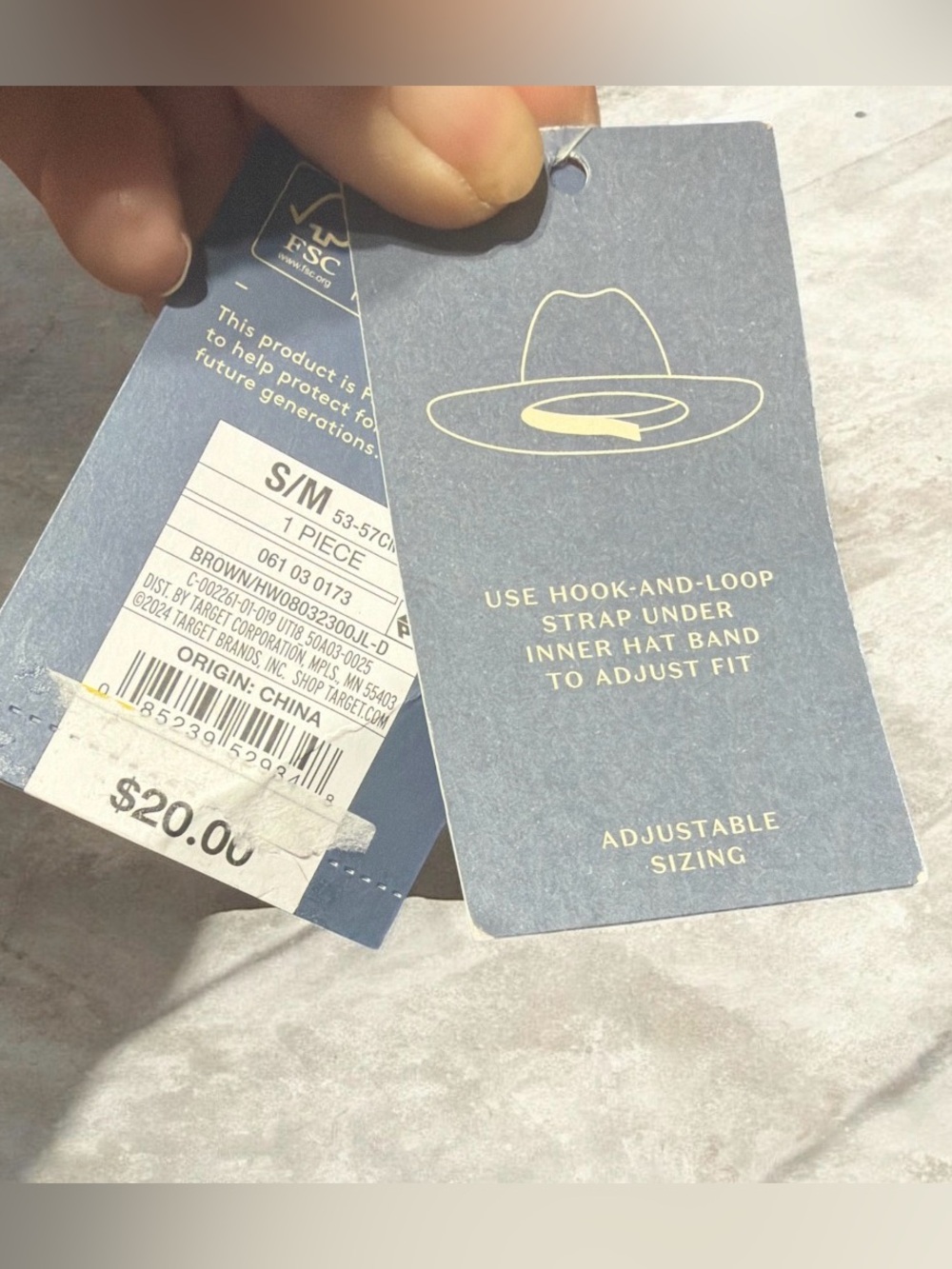 Universal Thread Brown Straw Wide-Brim Sun Hat adjustable NWT - Picture 3 of 4